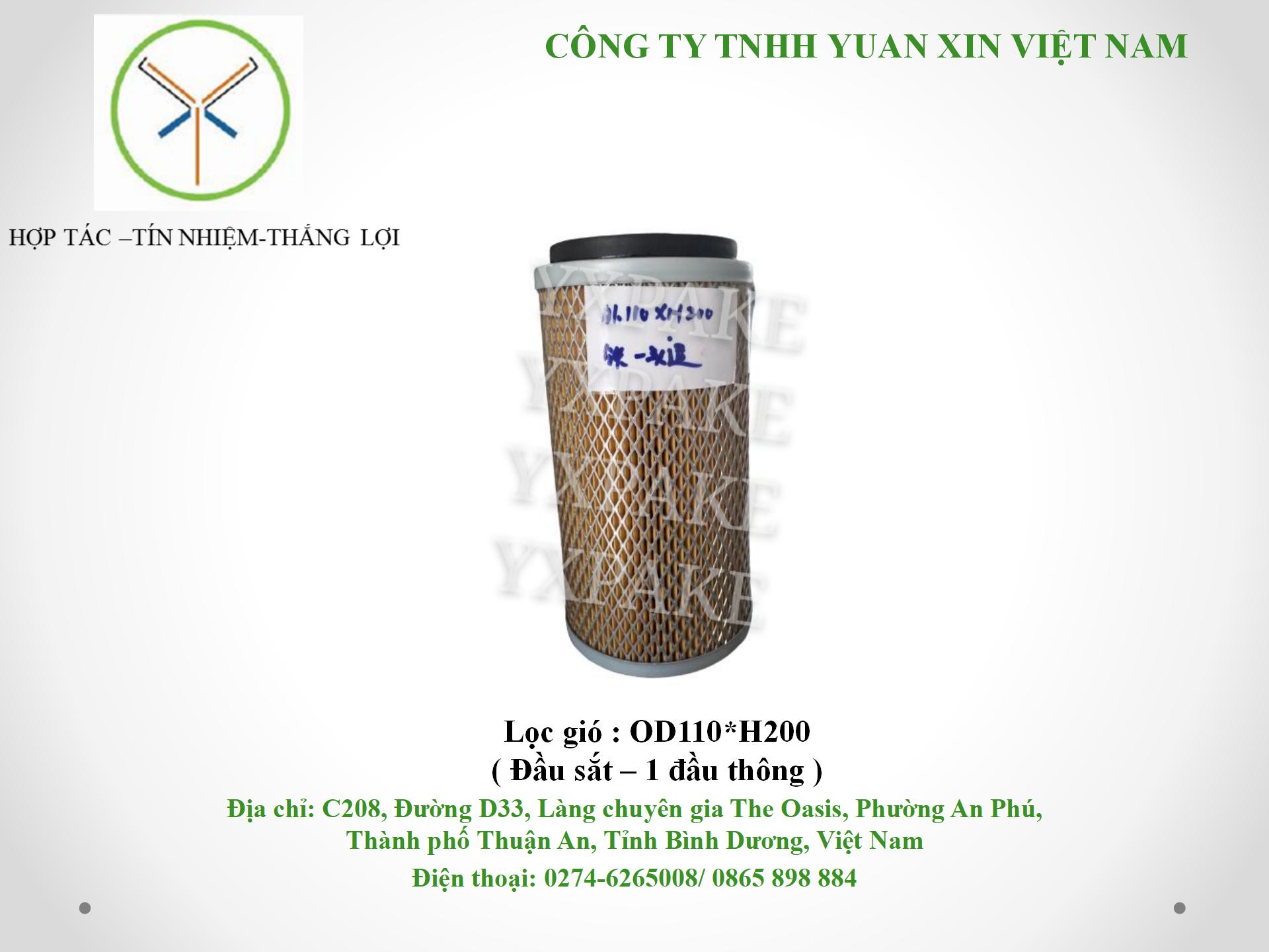 mẫu lọc gióOD110*H200