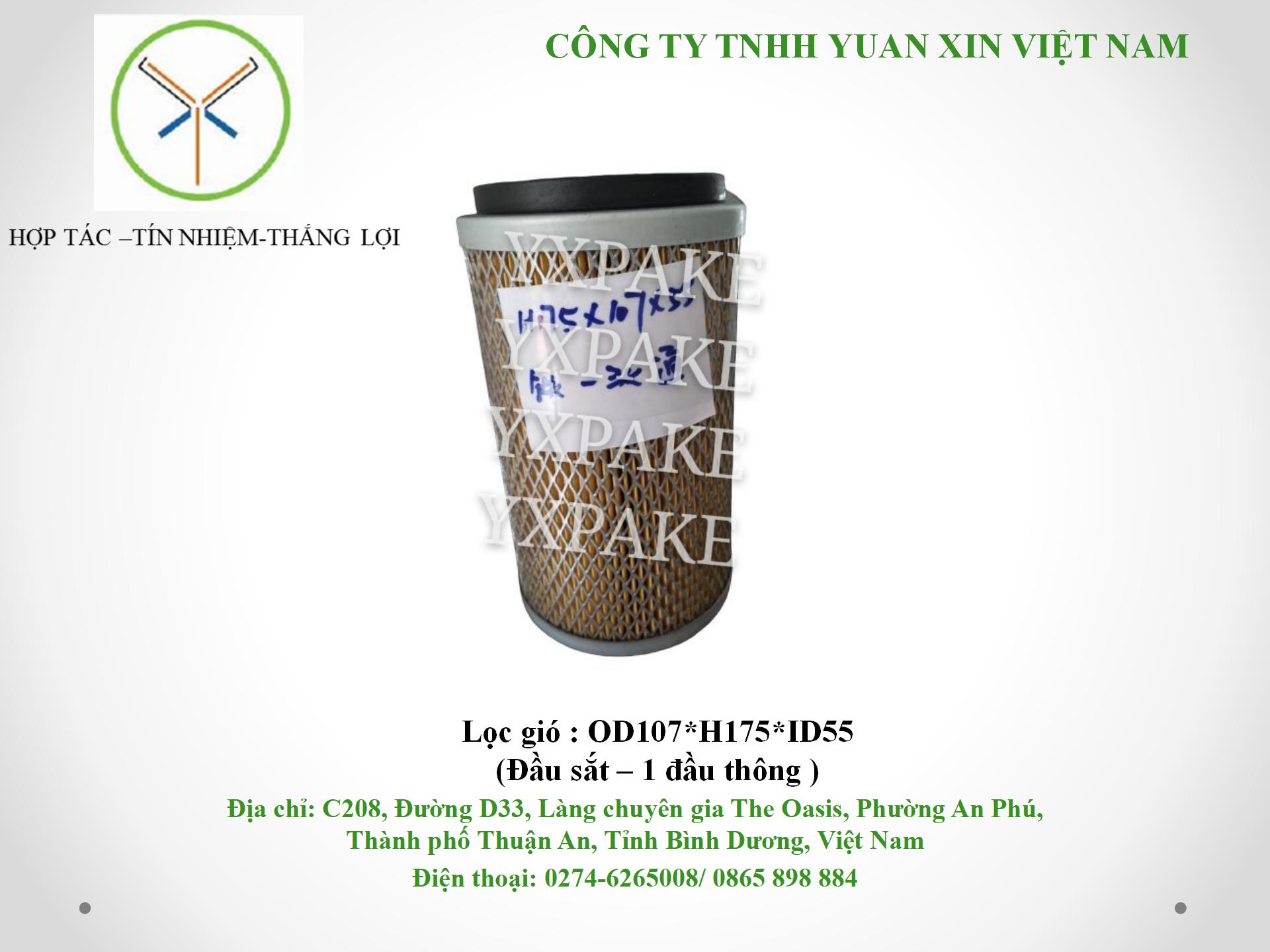 mẫu lọc gióOD107*H175*ID55