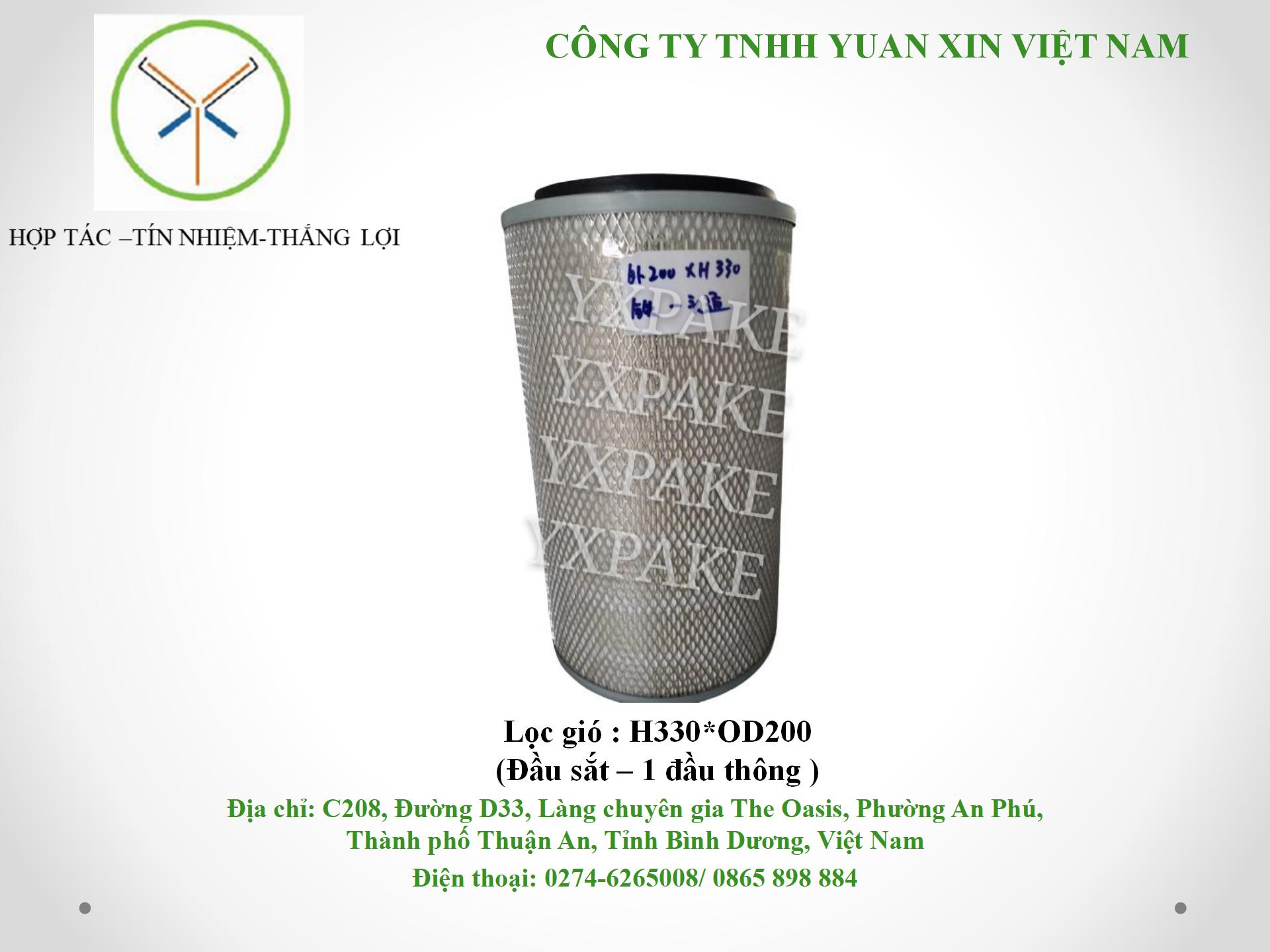 mẫu lọc gióH330*OD200