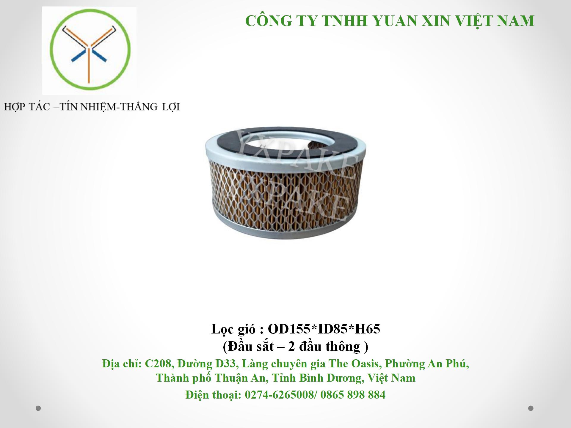 mẫu lọc gióOD155*ID85*H65