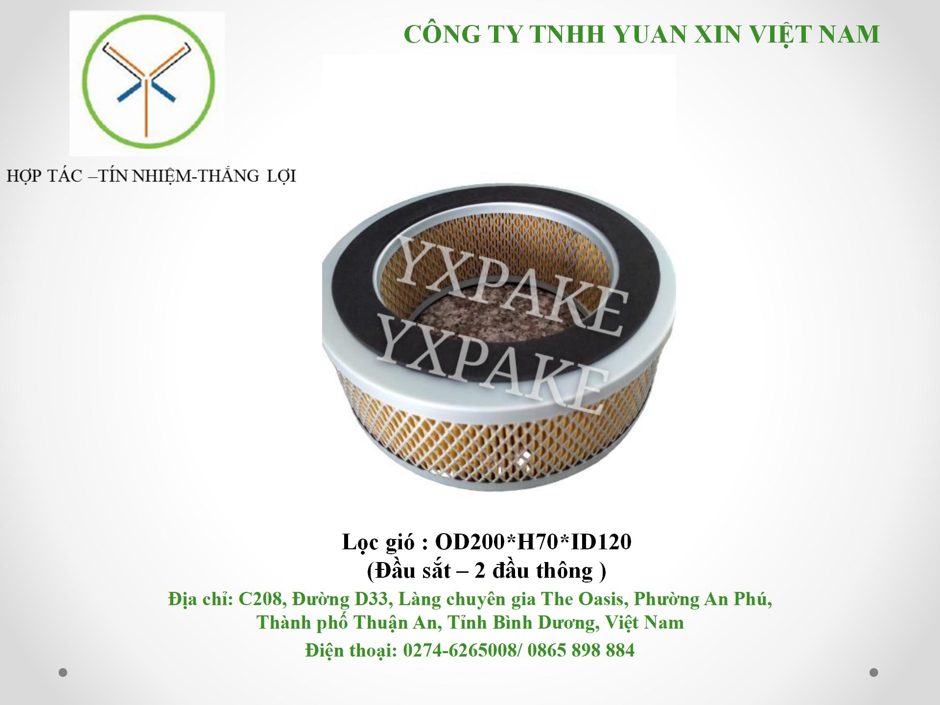 mẫu lọc gióOD200*H70*ID120