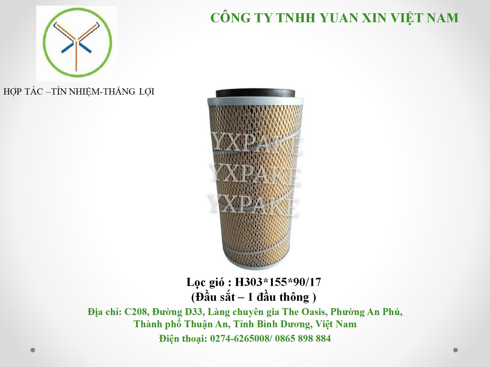 mẫu lọc gióH303*155*90/17