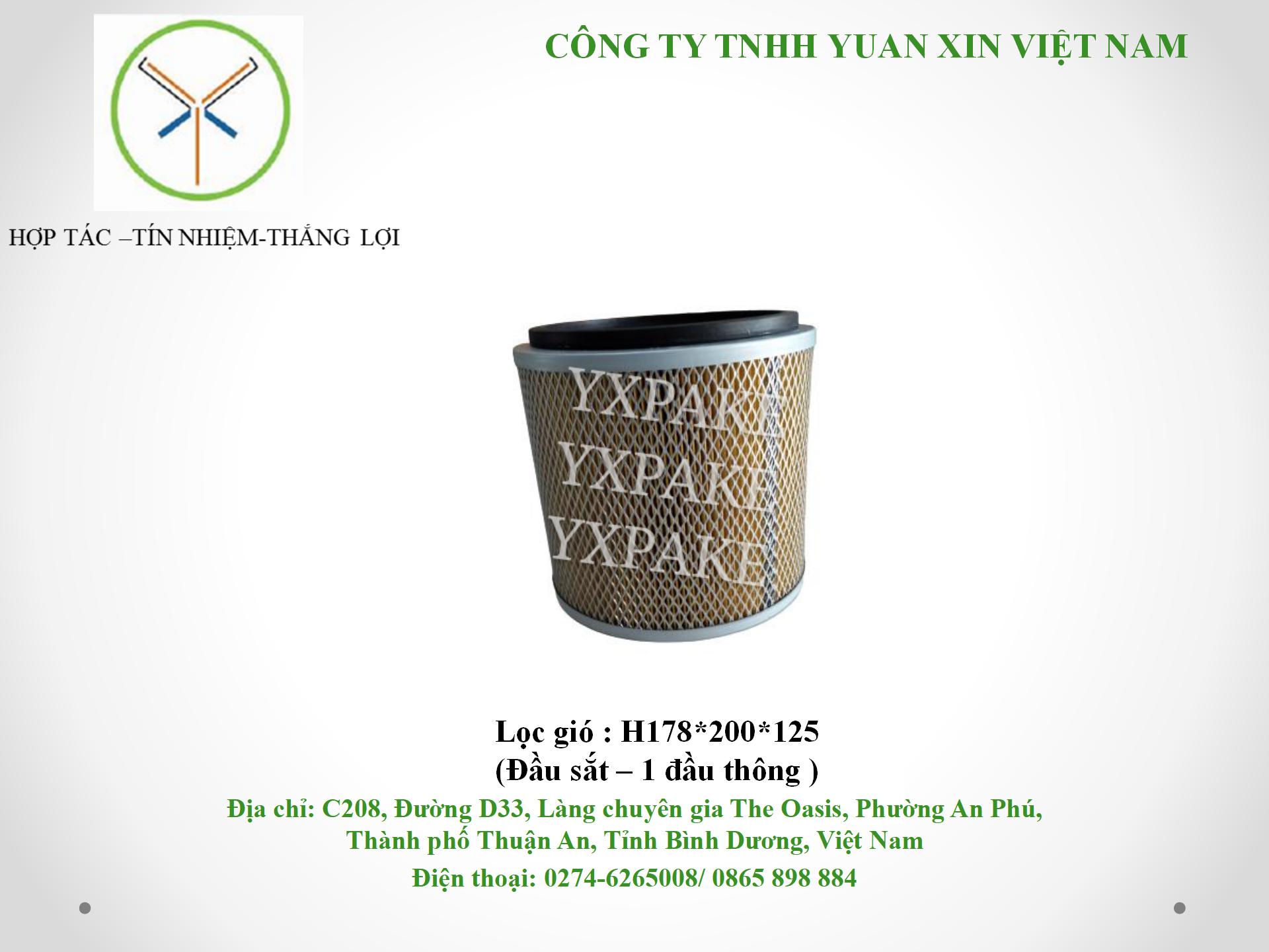 mẫu lọc gióH178*200*125