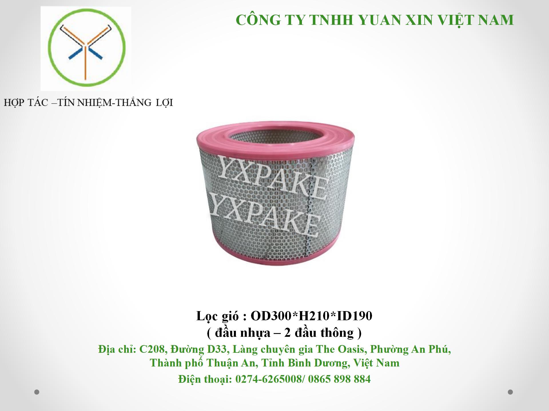 mẫu lọc gióOD300*H210*ID190