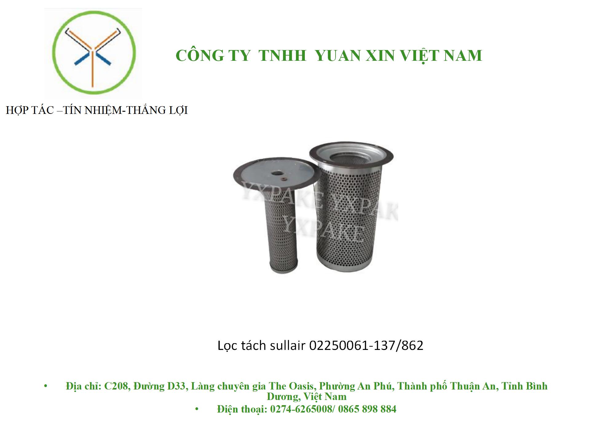 mẫu lọc tách trong02250061-137/862