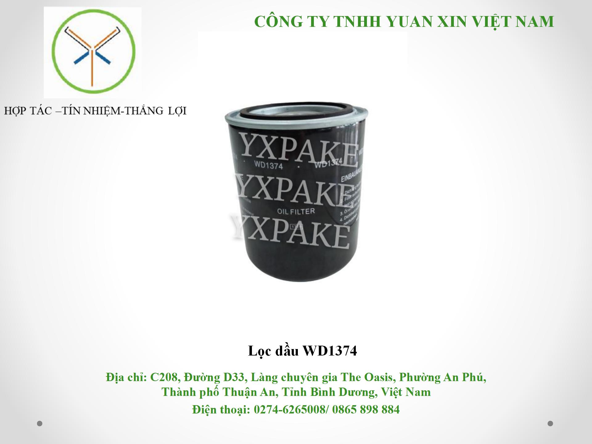 mẫu lọc dầuWD1374