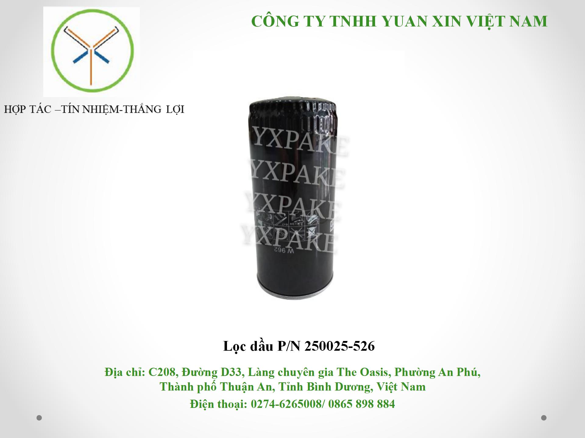 mẫu lọc dầu250025-526