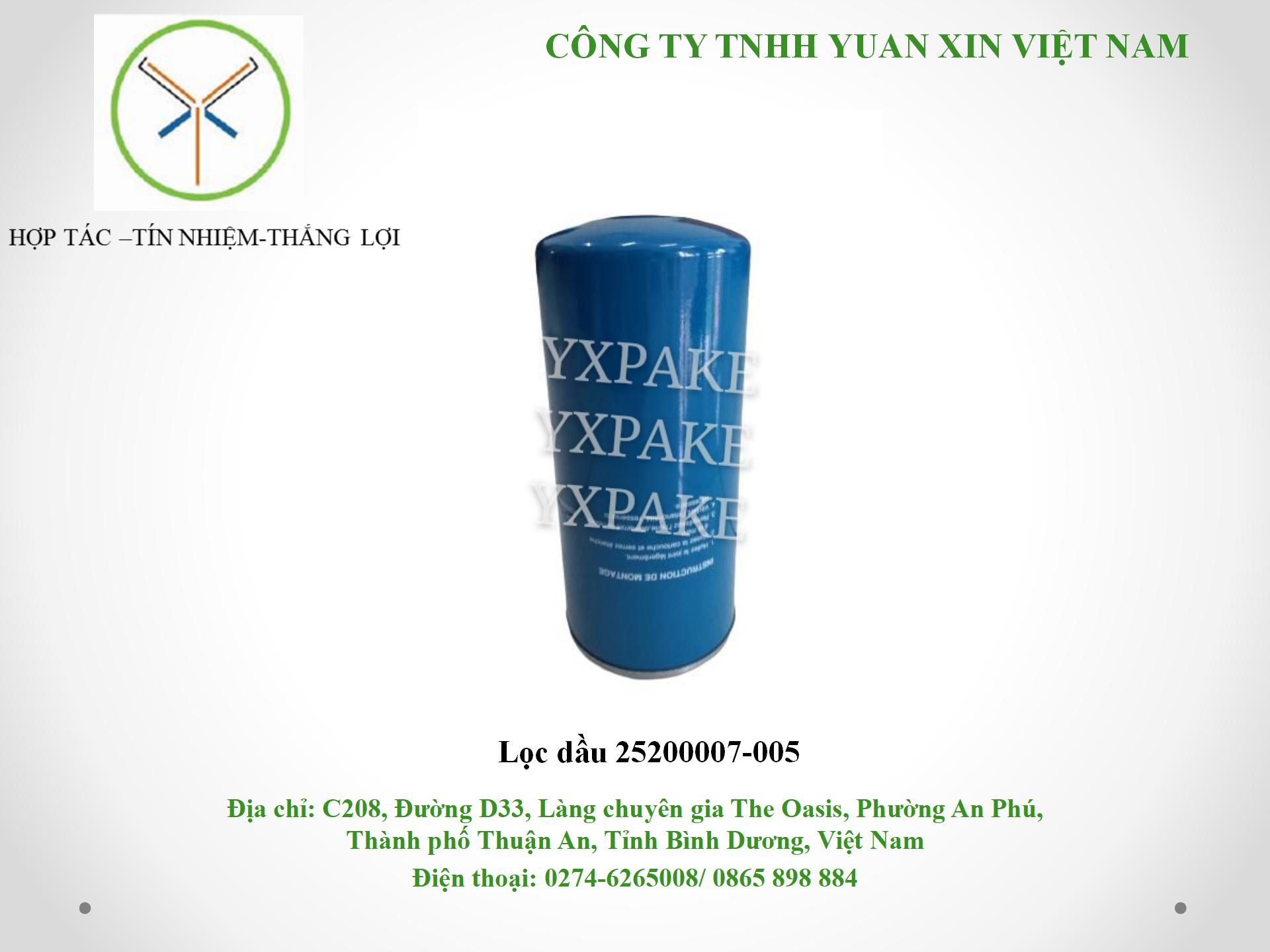 mẫu lọc dầu25200007-005