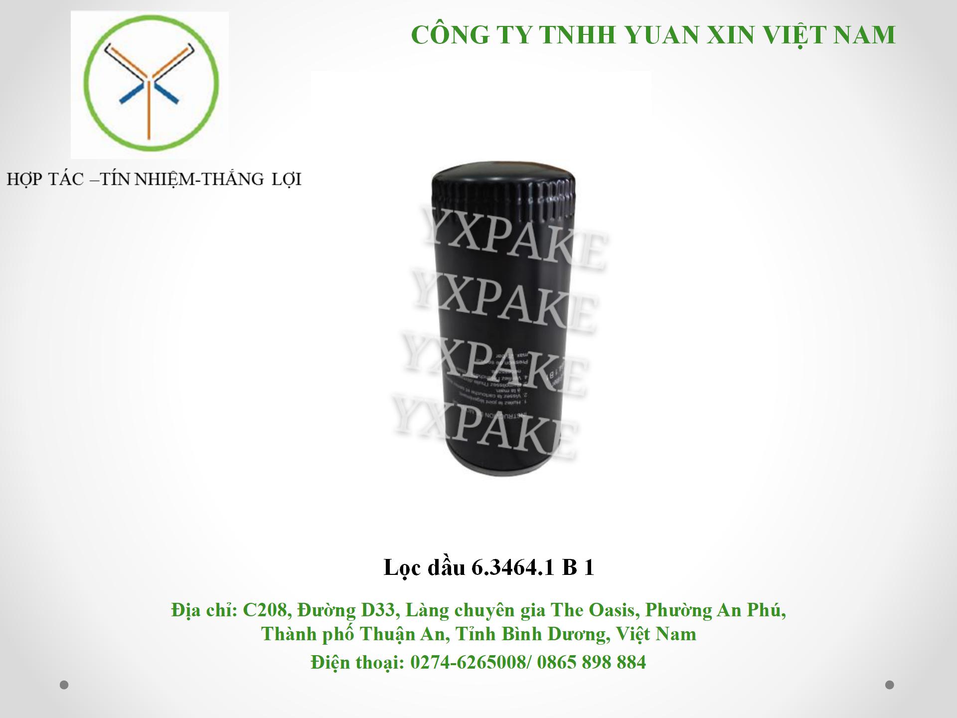 mẫu lọc dầu6.3464.1 B 1