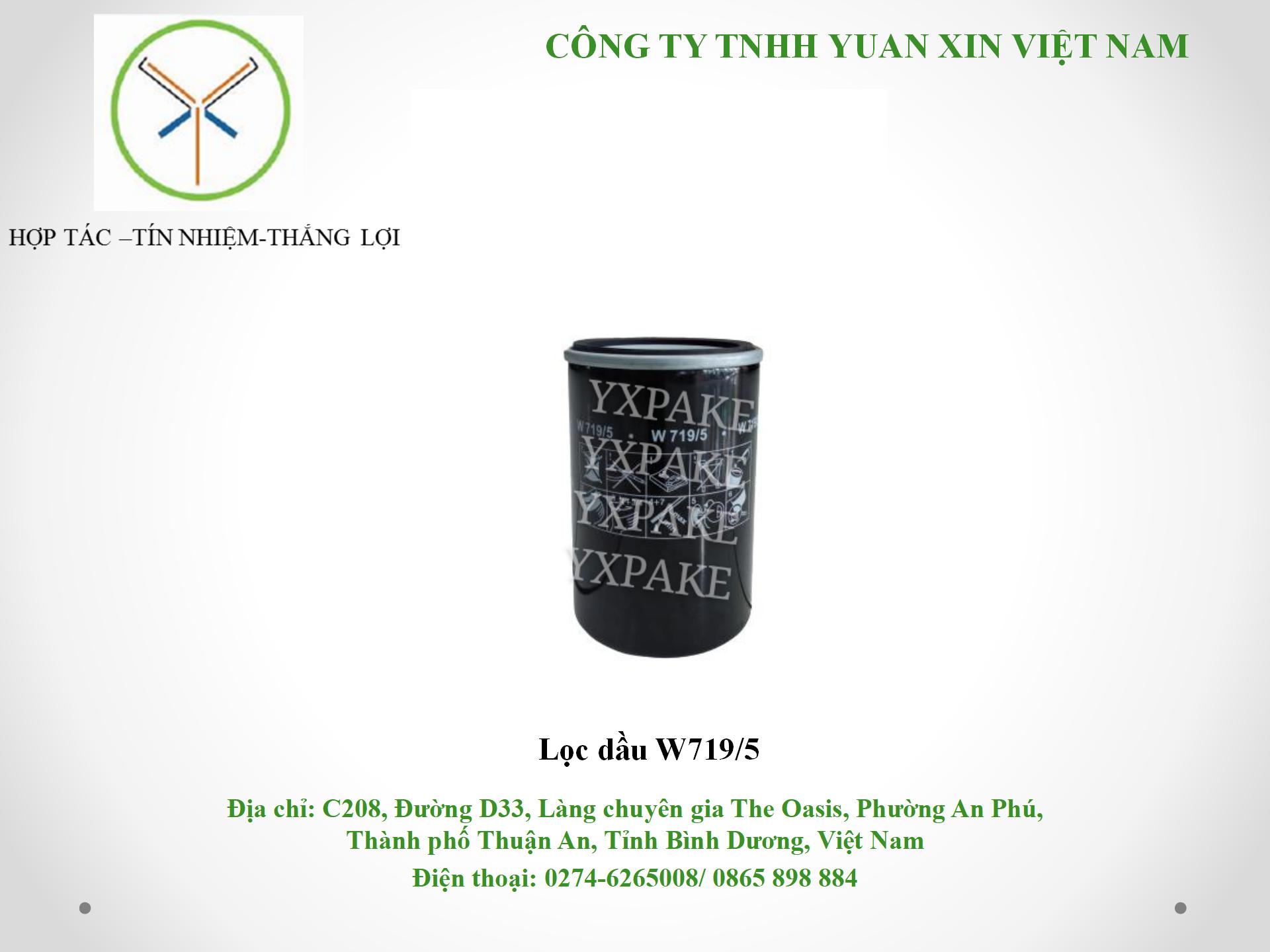 mẫu lọc dầuW719/5