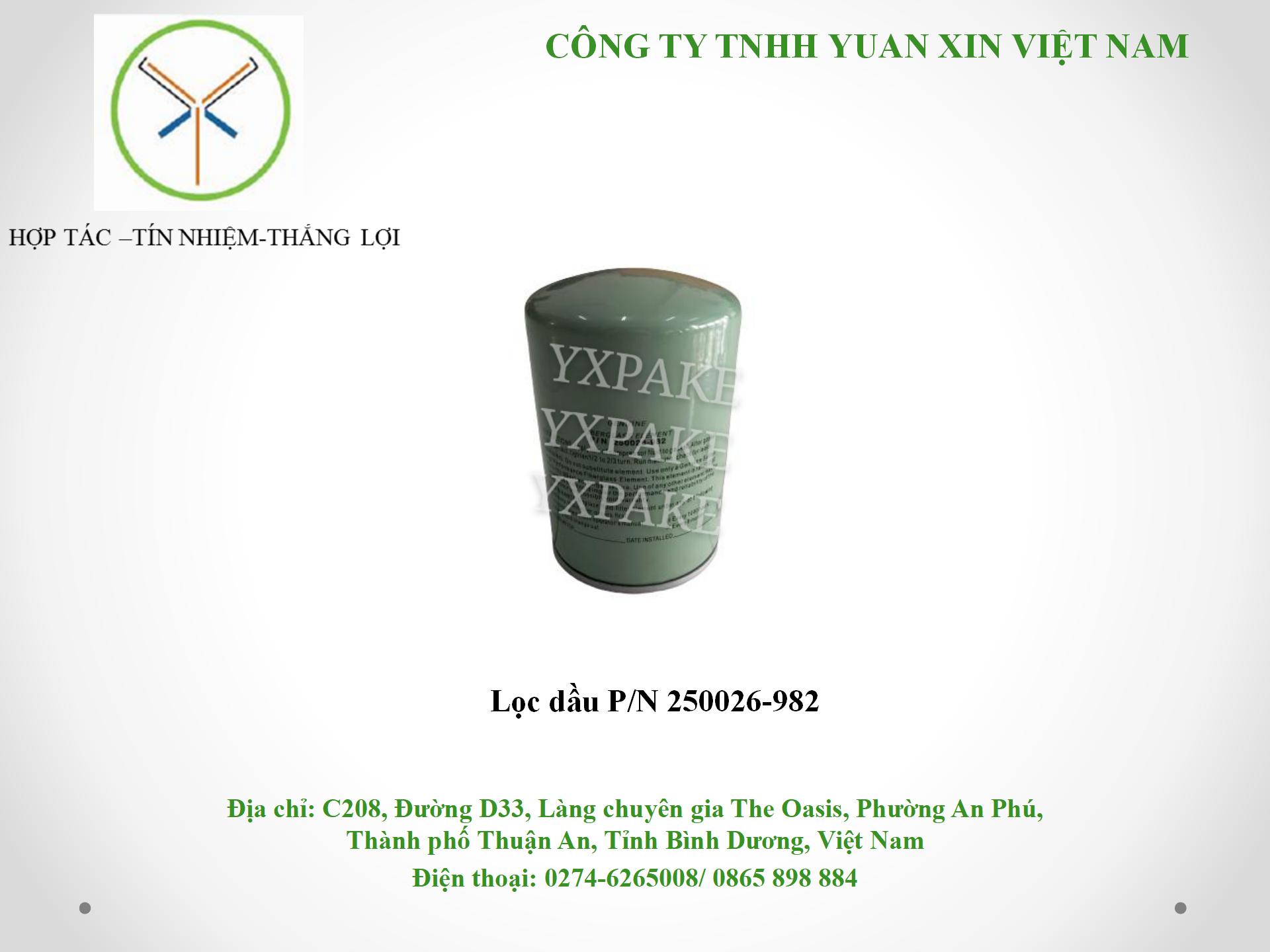 mẫu lọc dầu250026-982