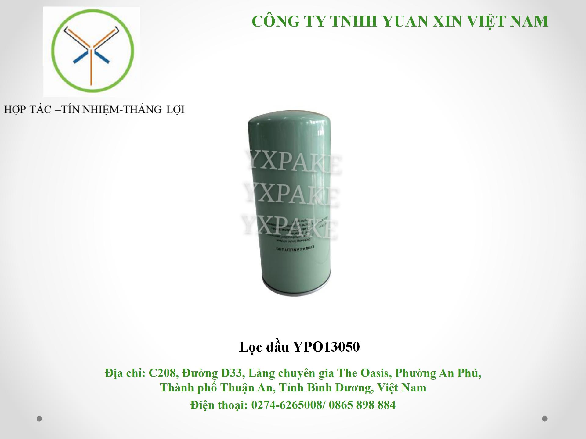 mẫu lọc dầuYPO13050