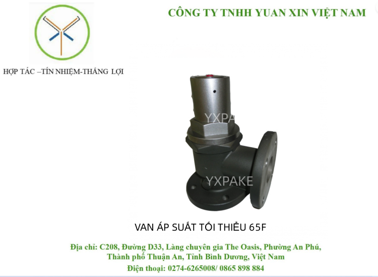 VAN ÁP SUẤT TỐI THIỂU 65F